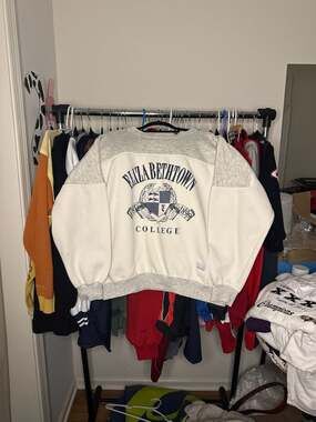 Vintage 90s Elizabethtown College Gear For Sports Two-Tone Sweatshirt XL